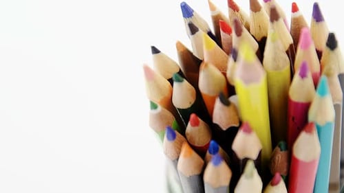 Close-up of colored pencils