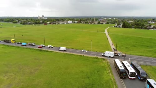 Aerial shot of the Beautiful Road