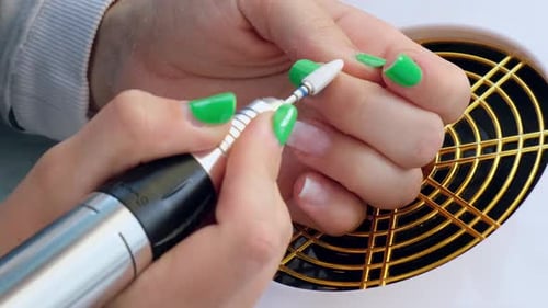 Close Up Nail Salon Manicure