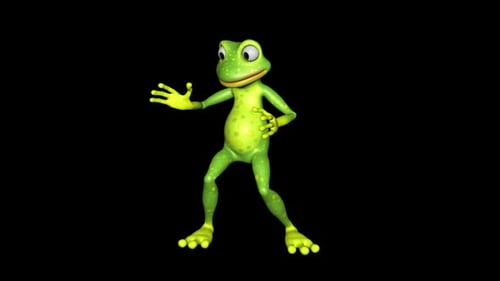 Froschtanzender lustiger Alphakanal