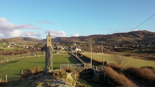 Aerial View of Glencolumbkille in County Donegal Republic of Irleand