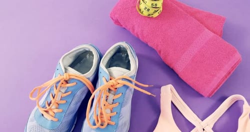 Exercise and Fitness Flat Lay