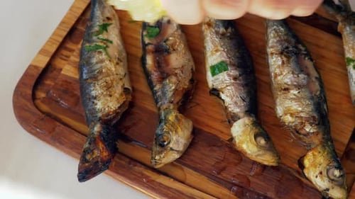 Grilled Sardines with Lemon Juice