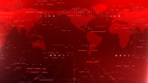 World Map News Background Red