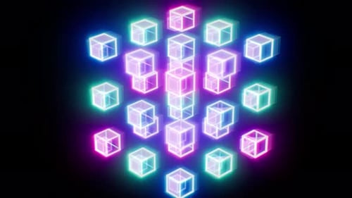 Glowing Box VJ Hintergrundschleife 4K