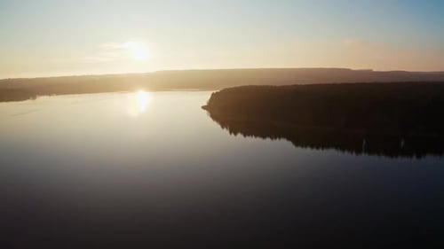Beautiful view of a sunset on a river.