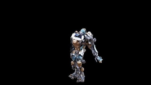 Futuristic 3D Robot Performing Dynamic Dance Moves