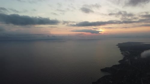 Abstrakte Luft, Natur, Sommer, Meer, Sonnenuntergang, Meer und Himmel, Hintergrund