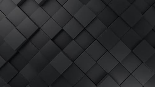 Dark Abstract Geometric Cubes Moving Background