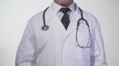 Doctor Holds Sign for ADHD Close Up