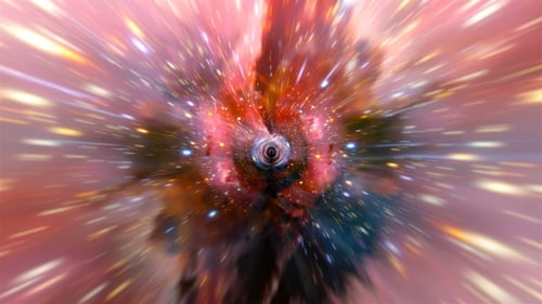 Cosmic Hyperspace Warp Tunnel Light Speed Travel Background