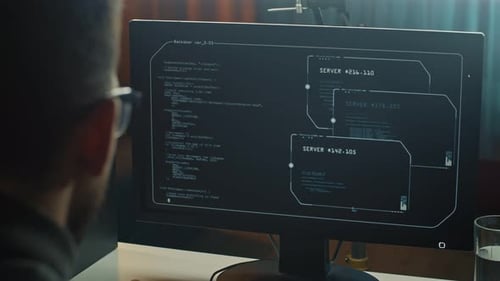 Concept de cybercriminalité, de piratage et de technologie