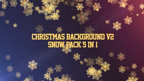 Golden Shimmering Snowflakes Christmas Background Loop