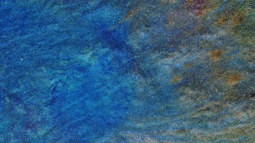 Abstract Blue and Gold Flowing Liquid Background