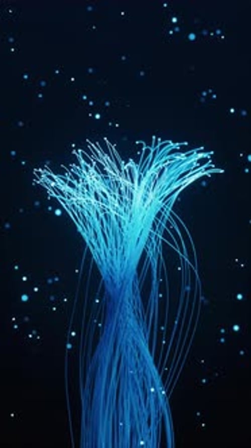 Partículas y líneas brillantes