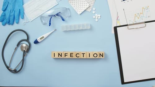 Medical Equipment and Infection Blocks Overhead