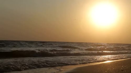 Sunset on the Sea: red, scalding