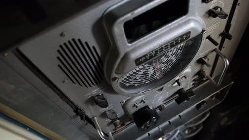 Old Radio Transmitter with Dials and Knobs