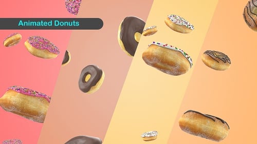 Fallender Donut-Hintergrund