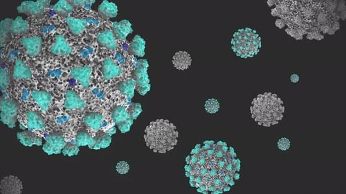 Animated 3D Medical Virus Cells Background Loop