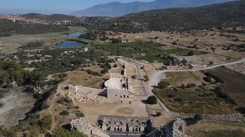 Patara Ancient City Ruins Aerial View, Turkey
