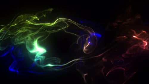 Colorful Abstract Flowing Particle Stream Background