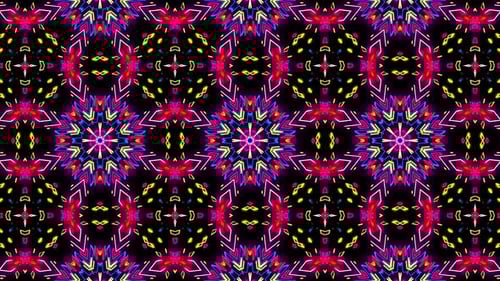 Modèles de kaléidoscope futuriste VJ Loop Mouvement psychédélique Abstrait
