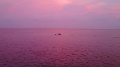 Aerial panorama of seashore beach trip by lagoon with sand background
