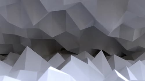 Abstract Low Poly Geometric Waving Background Animation