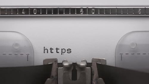 Typing Text on Typewriter