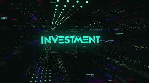 Futuristic Digital Investment Text Reveal Intro