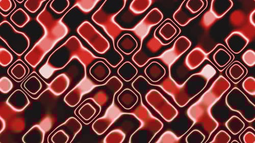 Vj Loop Red Led Neon Blinking Squares Animation