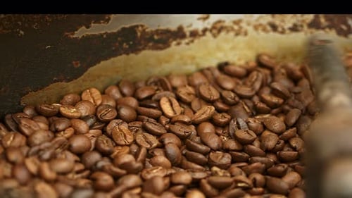 Macro View Roasted Coffee Beans 3