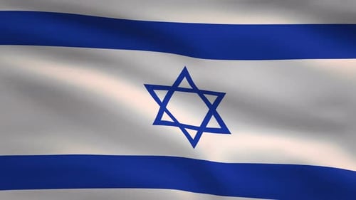 Realistic Waving Flag of Israel Seamless Loop