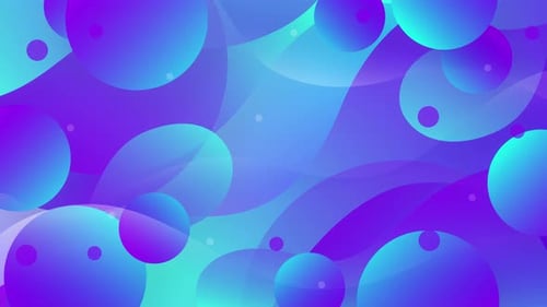 Abstract Fluid Background Animation with Morphing Circles and Waves