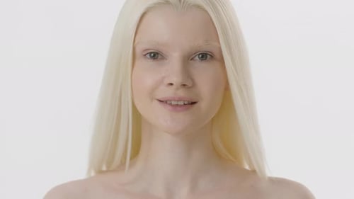 Close Up of Woman with Long Blonde Hair