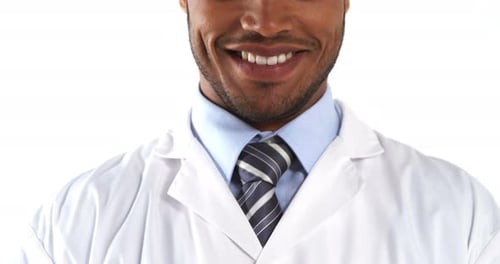 Medical Professional Holds a Brain Model