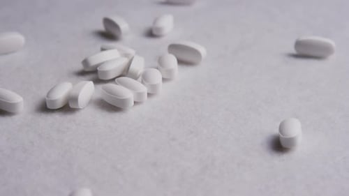 Rotating stock footage shot of vitamins and pills - VITAMINS 0041