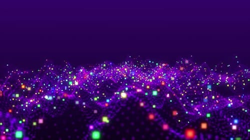 Colorful Glow Particle Field Background
