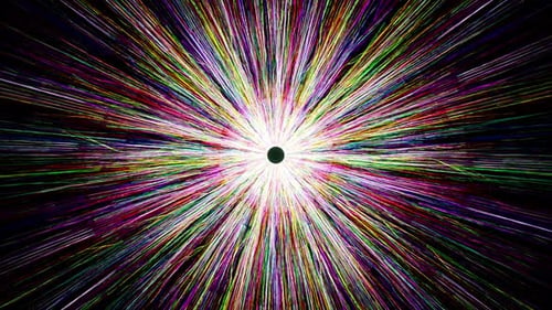 Abstrakter Grunge Bunte dünne Lichtstreifen Partikel Loop 4K
