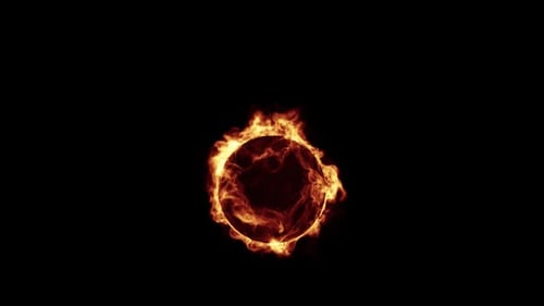 Dynamic Burning Fire Ring Animation Effect