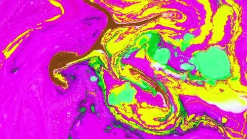 Psychedelic Color Spreading Paint Swirling
