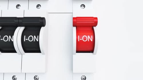 Power On: Electrical Circuit Breakers Switch Animation