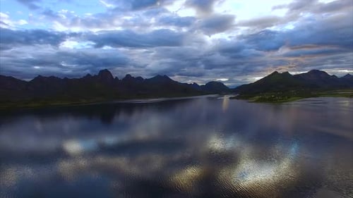 Above the sea on Vesteralen in Norway