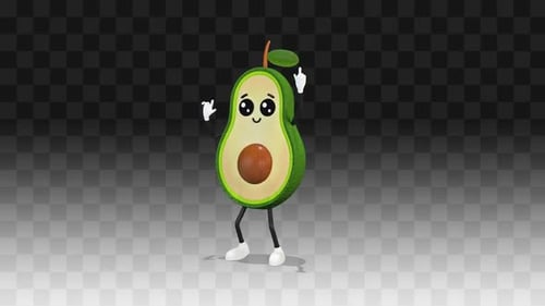 Avocado Dancing A Funny Dance Around Him