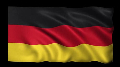 Realistic German Flag Waving Seamless Loop