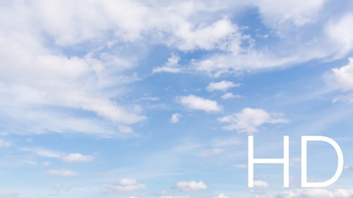 Clouds Drifting in a Brilliant Blue Sky Time Lapse