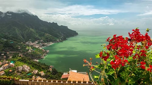 4K Timelapse Amalfi coast, Ravello, Italy