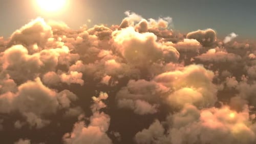 Nuages enfumés et soleil éclatant