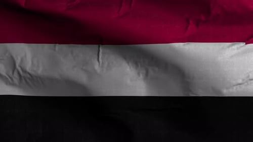 Waving Flag of Yemen Loopable Background Animation